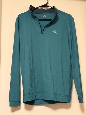 Rhoback Men's Green Quarter-Zip Sweater
